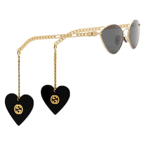 gucci heart charm|gucci charm sunglasses.